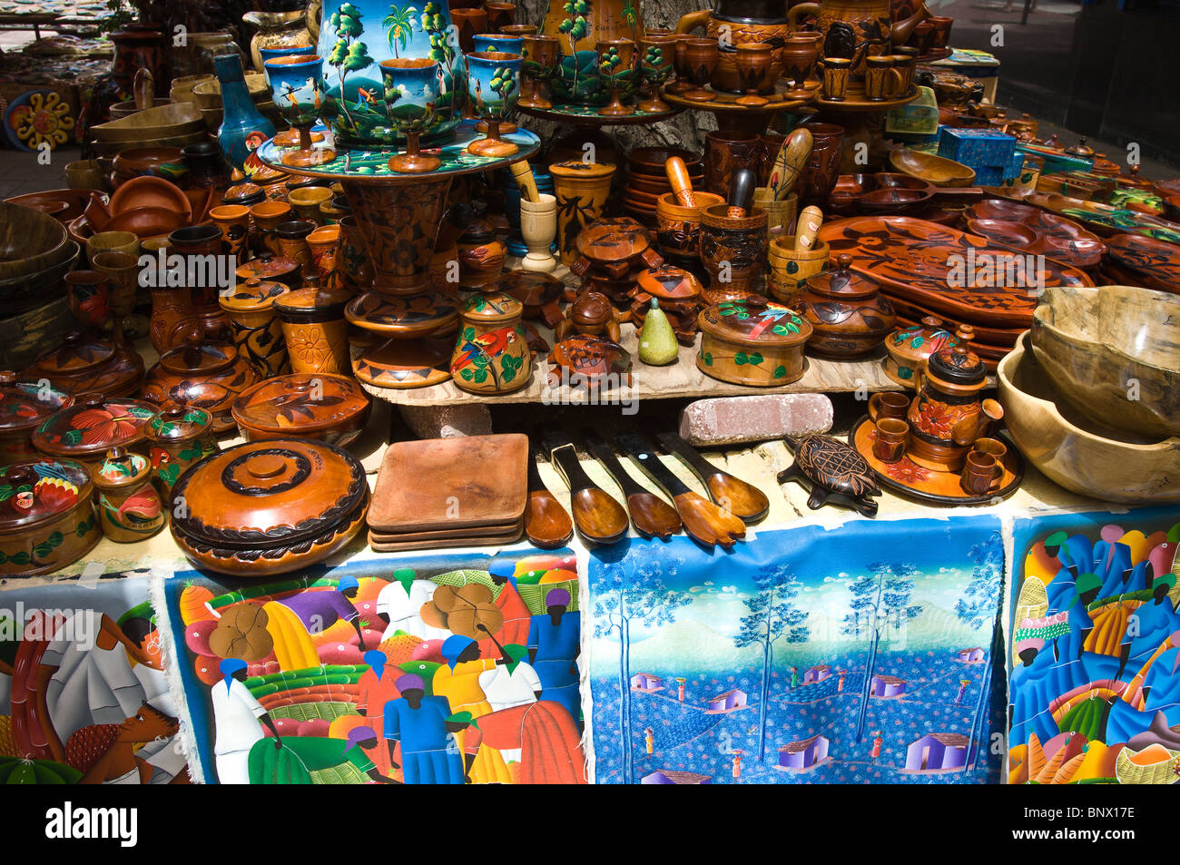 Souvenirs in willemstad Markt, Willemstad, Curacao, niederländische antillen karibik Stockfoto