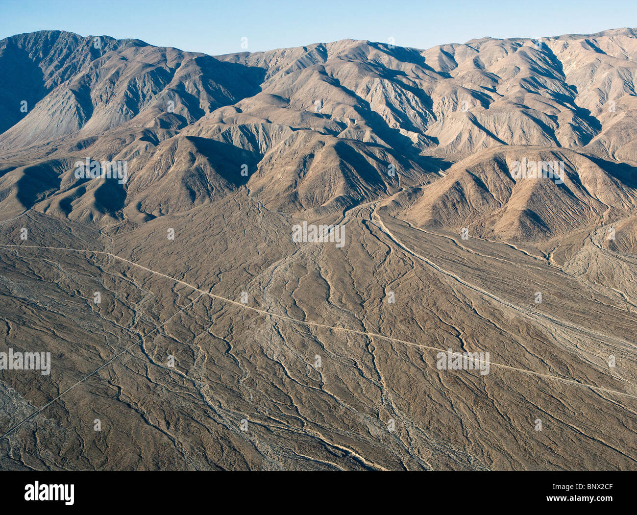 Luftaufnahme über dem Saline Valley Death Valley National Park Stockfoto