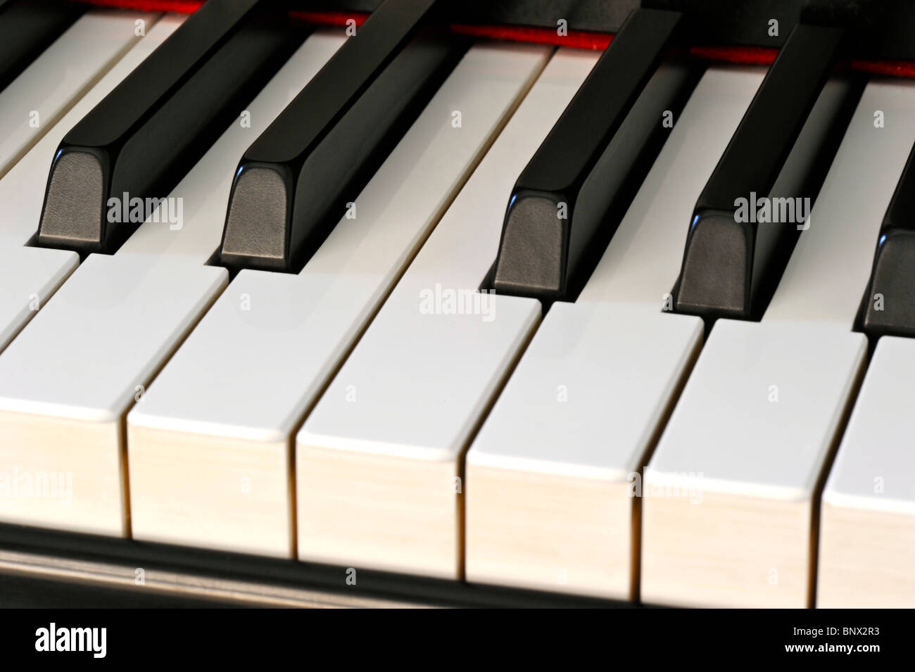 Klaviertastatur, Pianoforte, Musikinstrument, Tastatur, schwarz / weiß-Tasten, Stockfoto