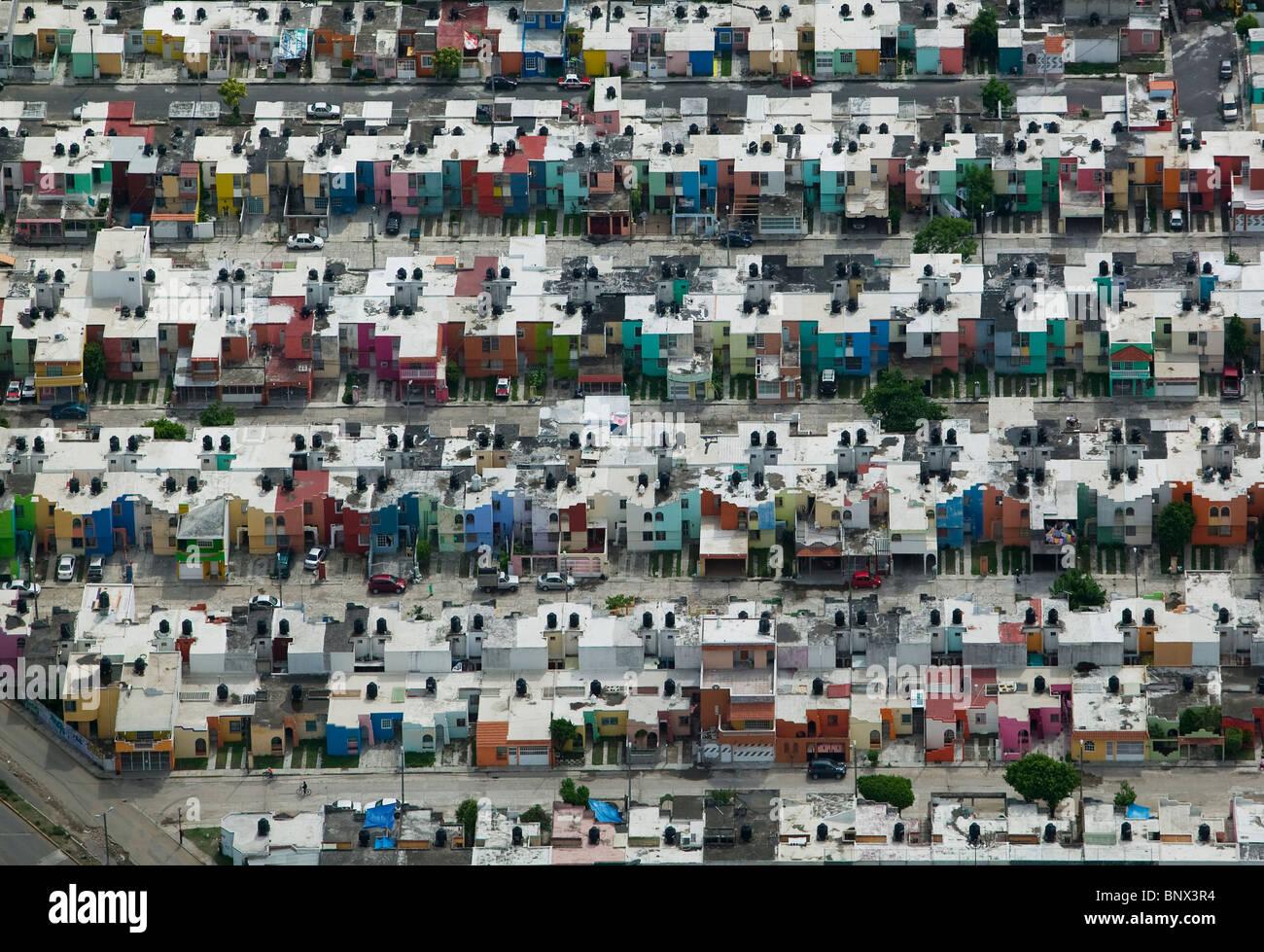 Luftaufnahme über Wohn Zeile Gehäuse nördlich von Veracruz Mexiko Stockfoto