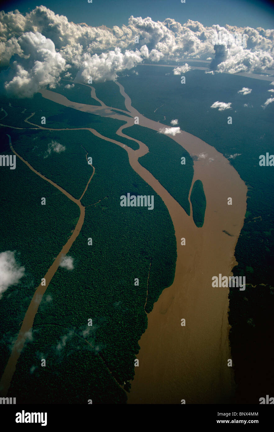 Antenne des Teil des Amazonas-Delta. Stockfoto