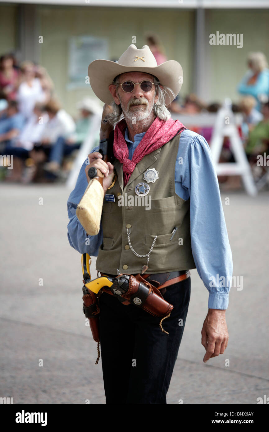 Parade in der Innenstadt von Cheyenne, Wyoming, während die jährliche Feier der Frontier Days. Stockfoto