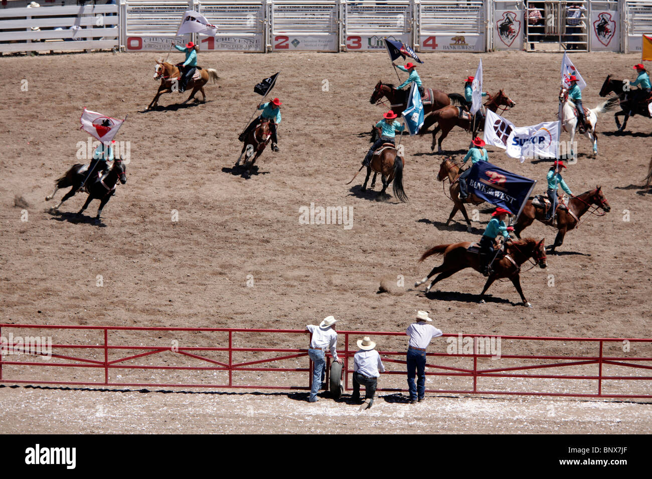 Unterhaltung während der Rodeo in Cheyenne, Wyoming, während der jährlichen Feier Frontier Days statt. Stockfoto