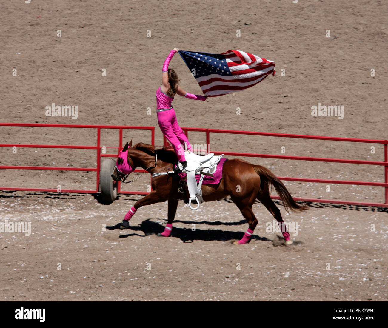 Unterhaltung während der Rodeo in Cheyenne, Wyoming, während der jährlichen Feier Frontier Days statt. Stockfoto