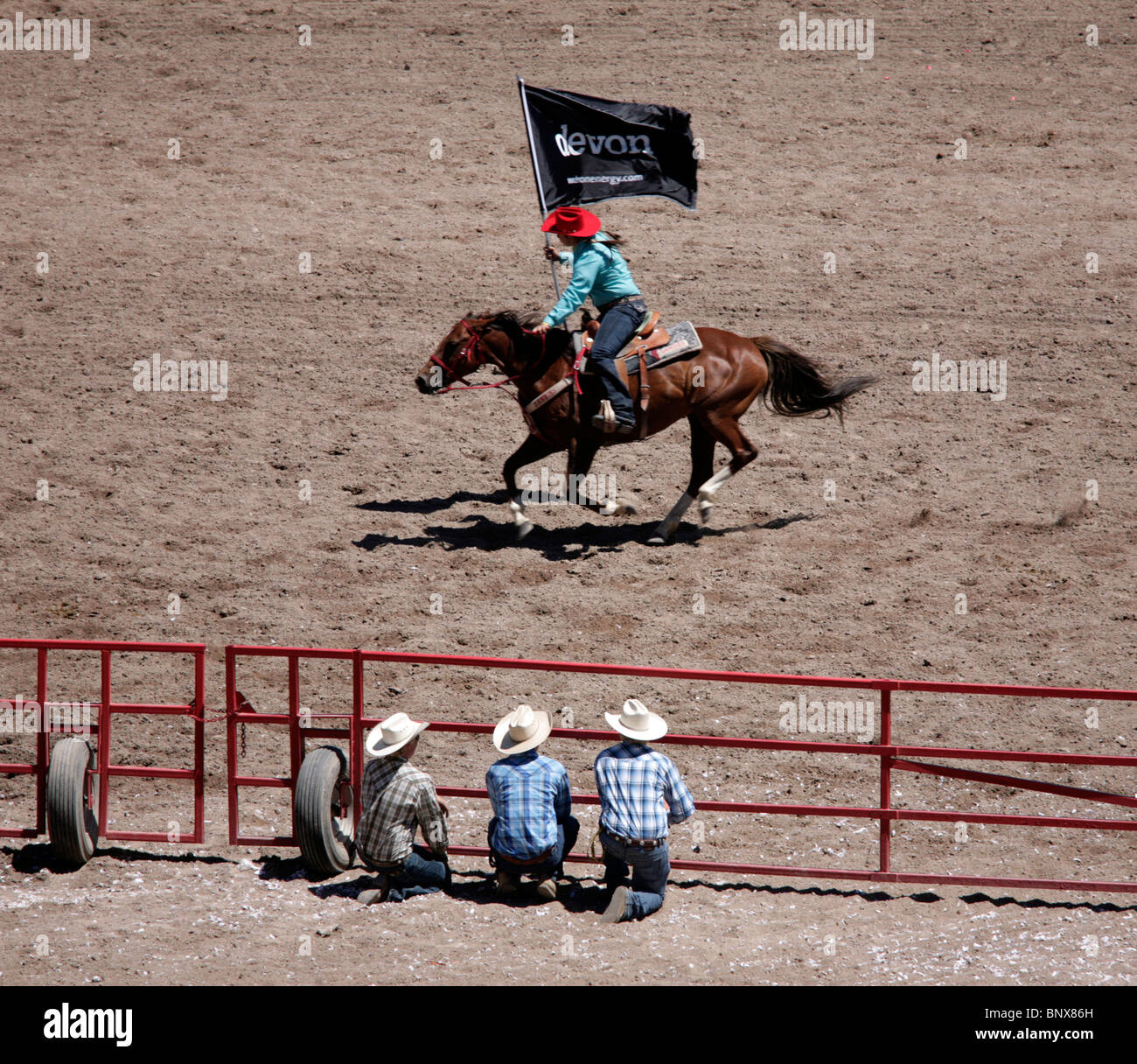 Unterhaltung während der Rodeo in Cheyenne, Wyoming, während der jährlichen Feier Frontier Days statt. Stockfoto