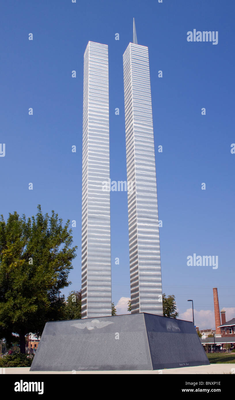 Das 11. September Memorial in Green Bay, Wisconsin, ehrt die Opfer von 9/11 mit einer feierlichen Hommage an Erinnerung und Patriotismus. Stockfoto