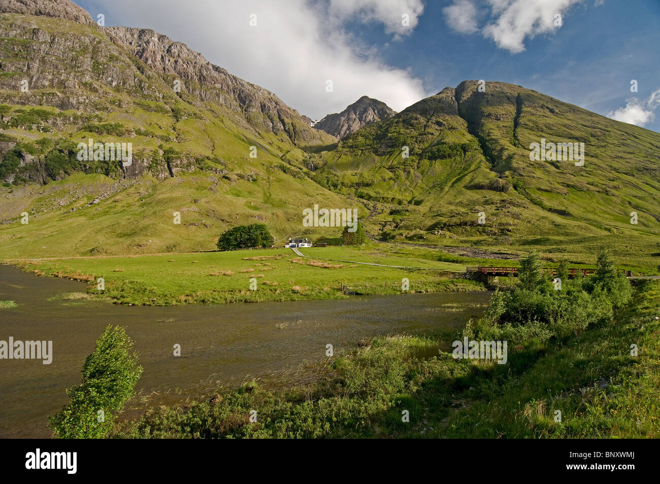 Die spektakuläre Bergkette in Glen Coe, Inverness-Shire, Highland Region. Schottland.  SCO 6221 Stockfoto
