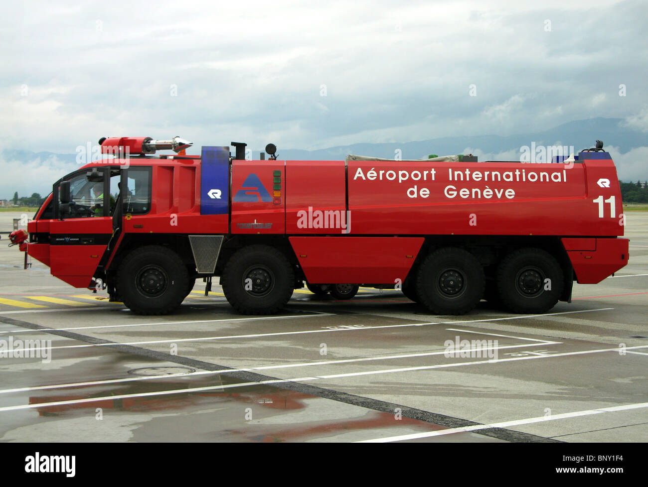 Flughafen-Feuerwehr Stockfoto