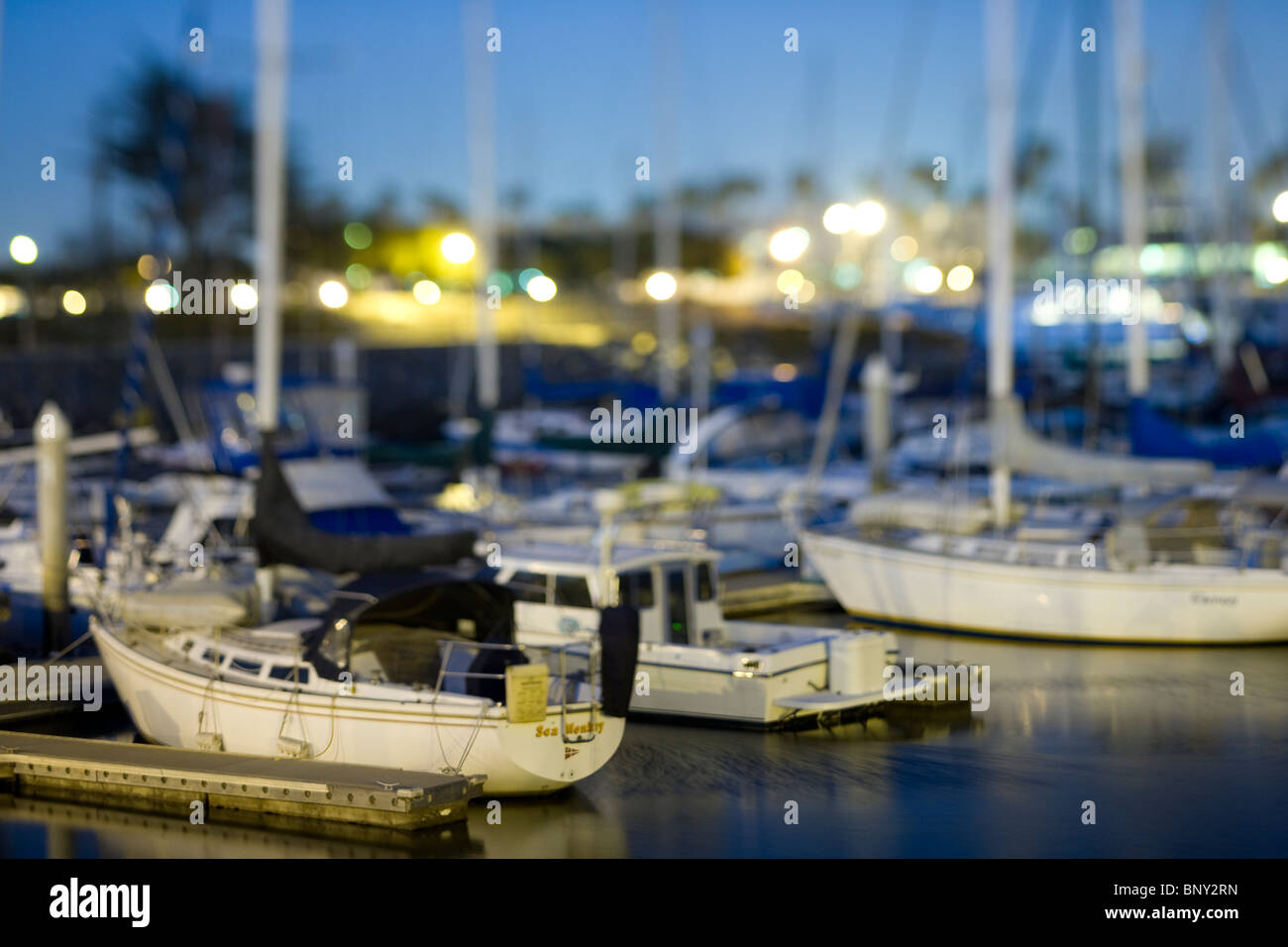 Boote bei Vintage Marina, Oxnard, Kalifornien, USA Stockfoto