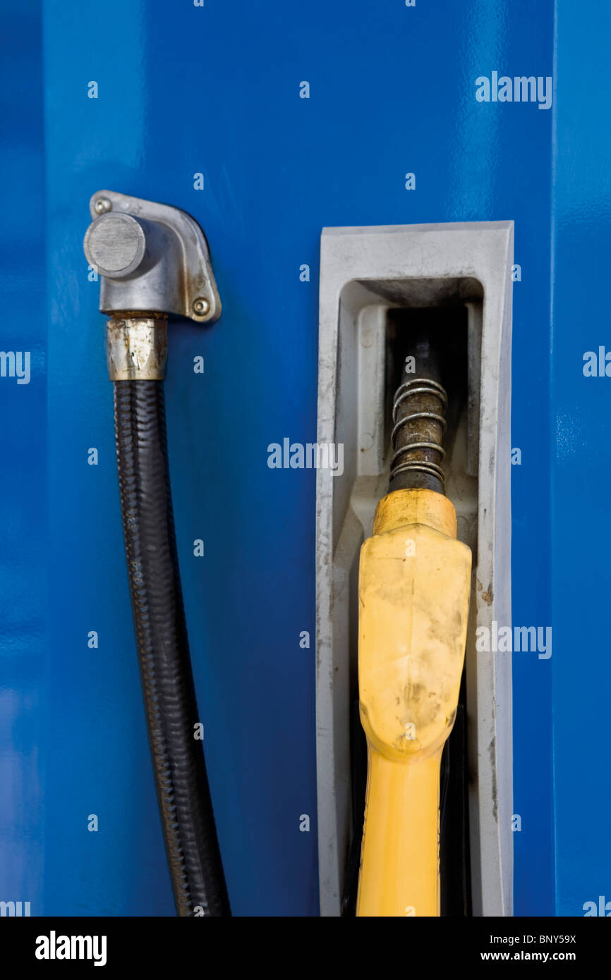 Tankstelle auf der Route nationale 1 zwischen Agadir und Essaouira, Marokko Stockfoto