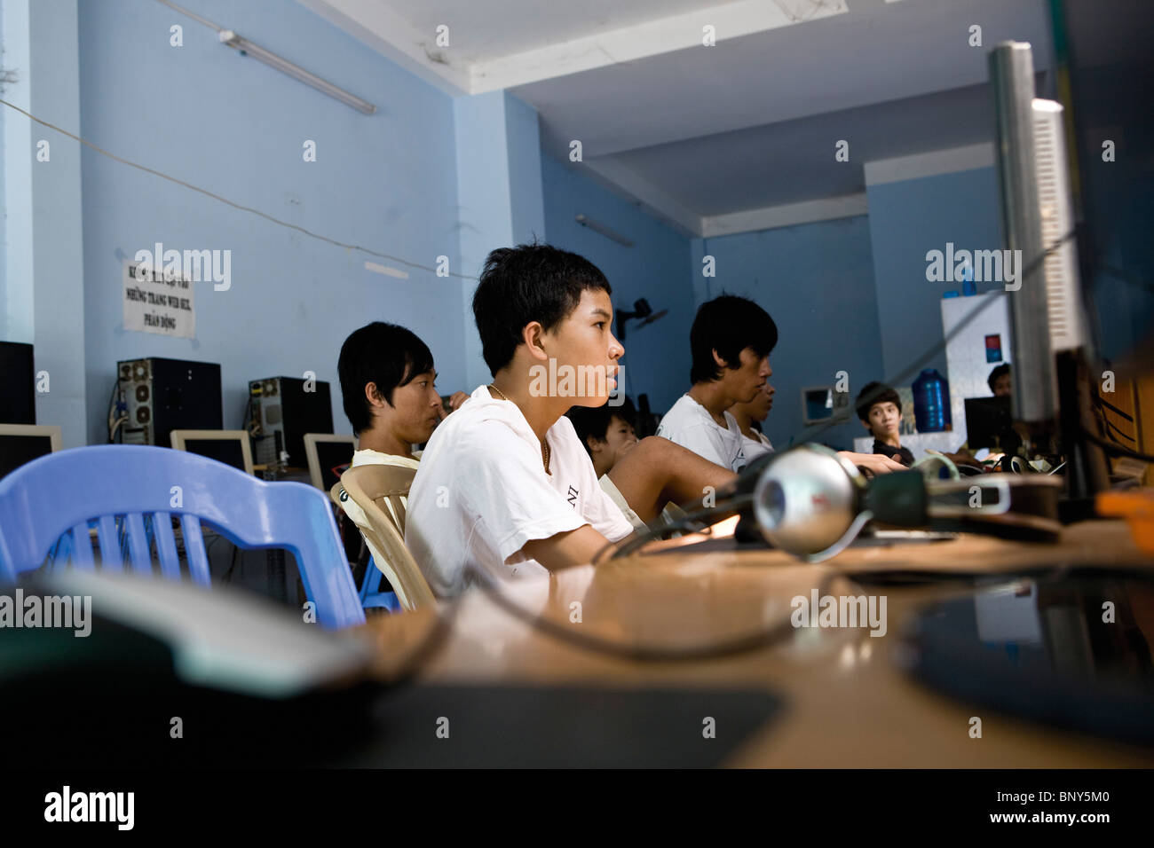 Internet-Café auf der Insel Phu Quoc, Kien Giang Province, Vietnam Stockfoto