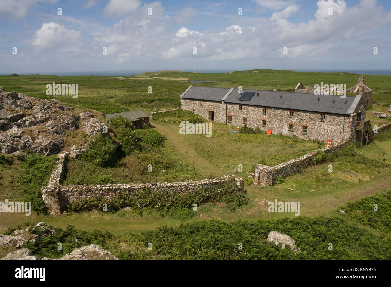 Bauernhaus, Skomer Island, Pembrokeshire, Wales, UK, Europa Stockfoto