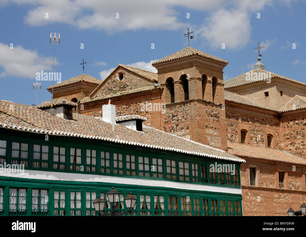 Almagro Plaza großen Main Square, Ciudad Real Provinz Kastilien-La Mancha, Spanien Stockfoto
