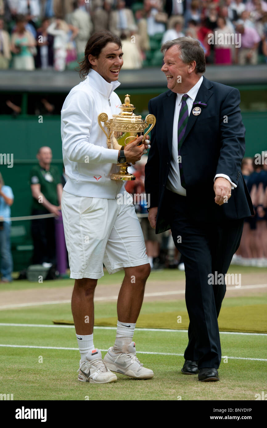 Wimbledon Tennis Championships 2010 Rafael Nadal Stockfoto