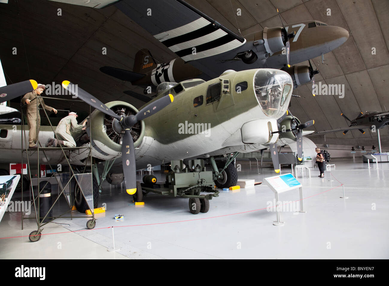 B-17 Flying Fortress in Duxford Imperial War Museum, Cambridgeshire. Stockfoto