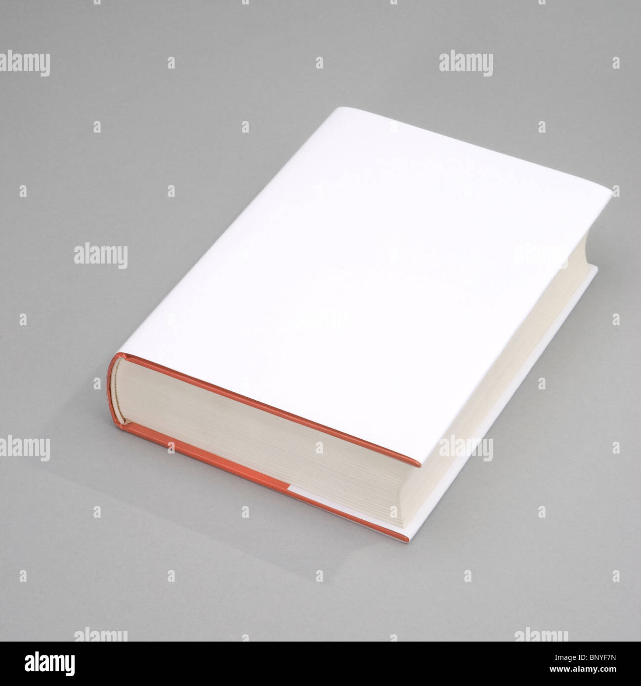 Leeres Buch Cover weiß Stockfoto