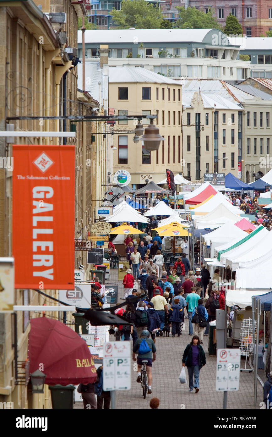 Salamanca Market.  Salamanca Place, Hobart, Tasmanien, Australien Stockfoto