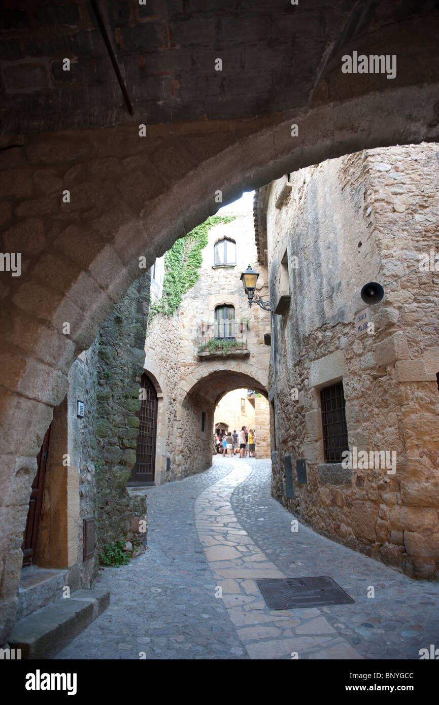 Mittelalterliche Stadt Pals in Girona, Spanien. Stockfoto