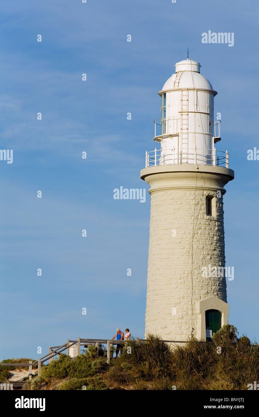 Bathurst Lighthouse - Rottnest Island, Western Australia, Australien. Stockfoto