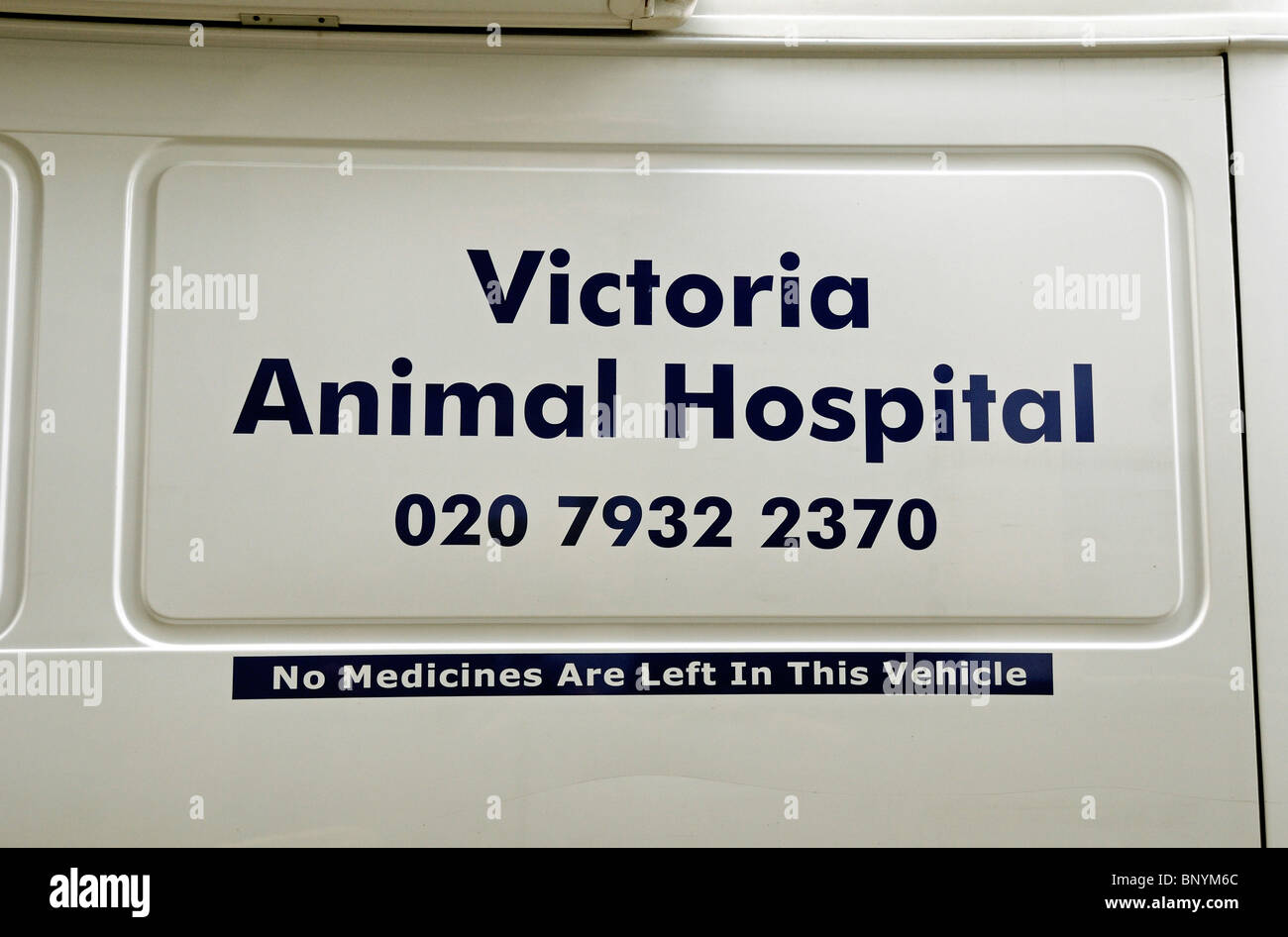 Victoria Animal Hospital auf der Blue Cross van Stockfoto