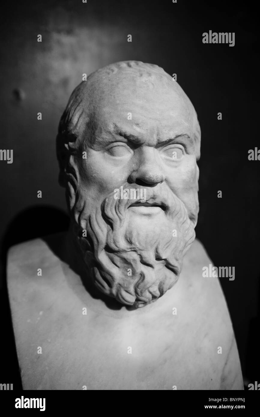 Frühe Geschichte Sammlung des neuen Museums "New Museum" in Berlin-Porträt des Philosophen Sokrates (469-399 v. Chr.) Stockfoto