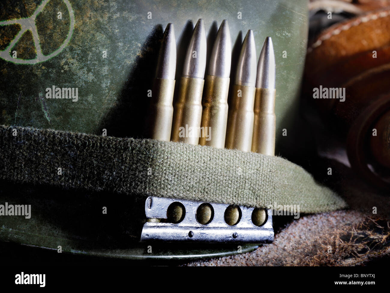 Dem zweiten Weltkrieg Stil bekämpfen Helm Stockfoto