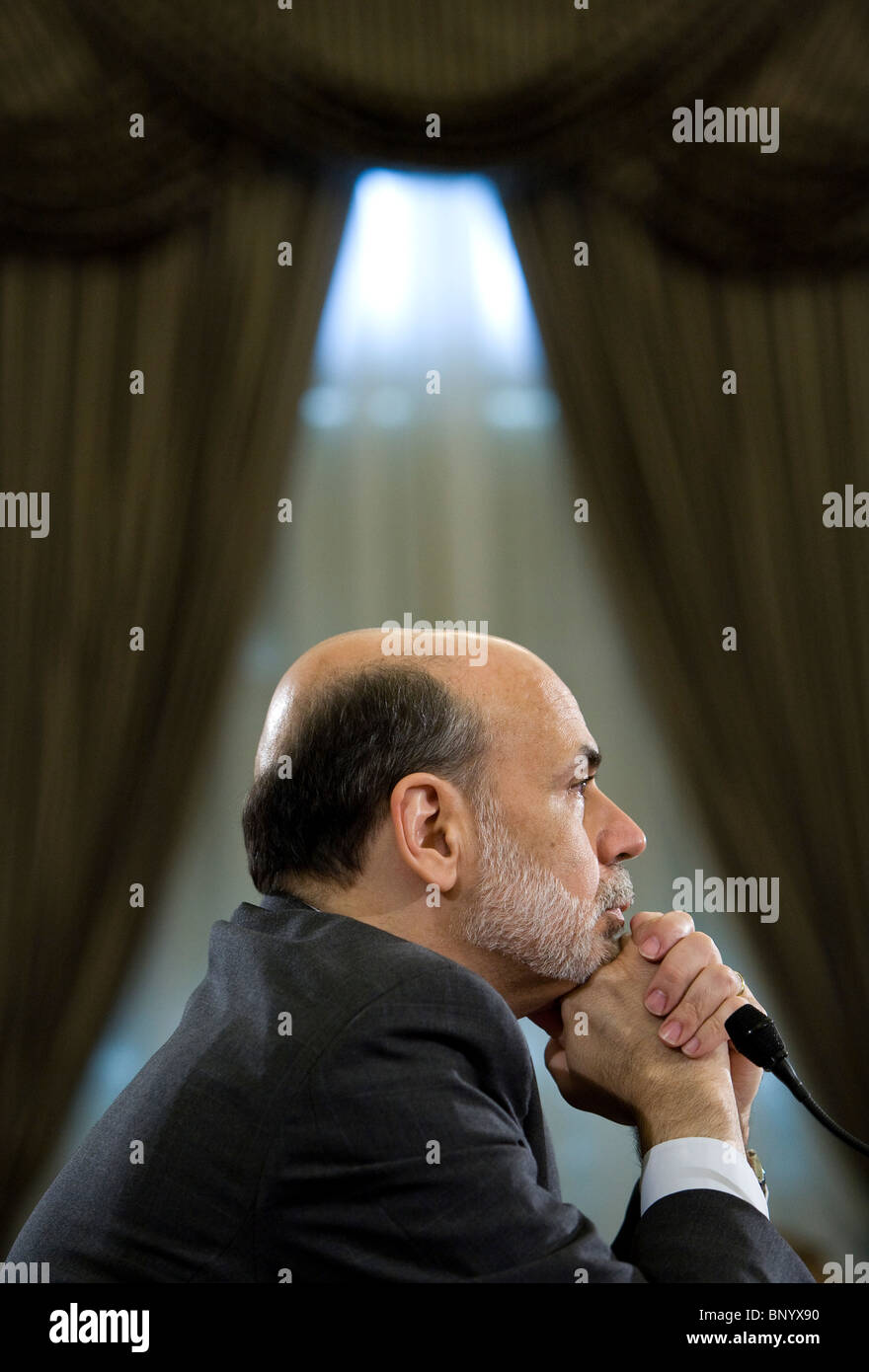 US-Notenbankchef Benjamin Bernanke. Stockfoto