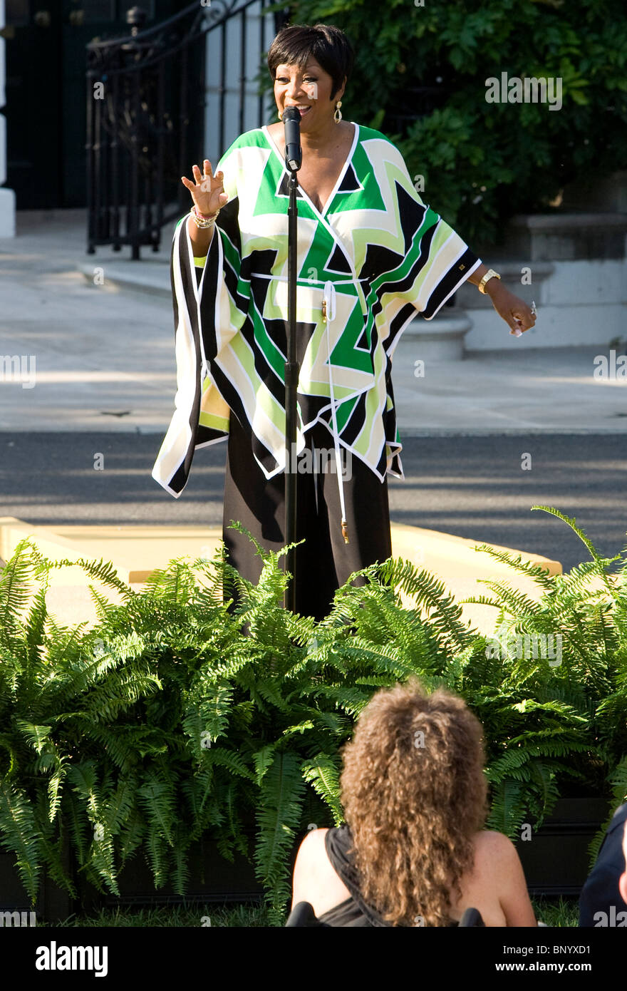 Sängerin Patti LaBelle führt im Weißen Haus. Stockfoto