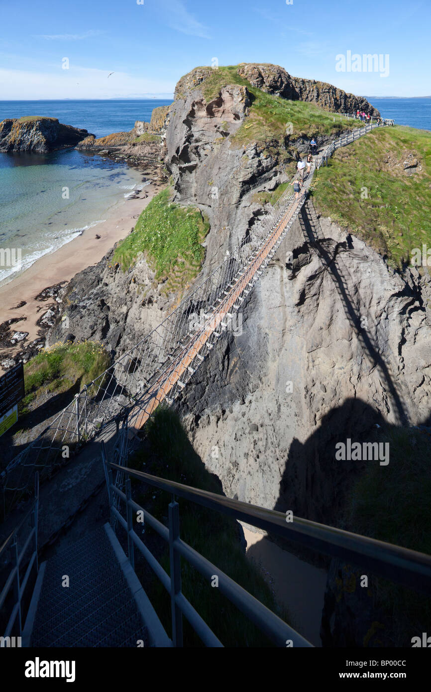 Carrick-a-Rede Rope Bridge, County Antrim, Nordirland, Vereinigtes Königreich Stockfoto