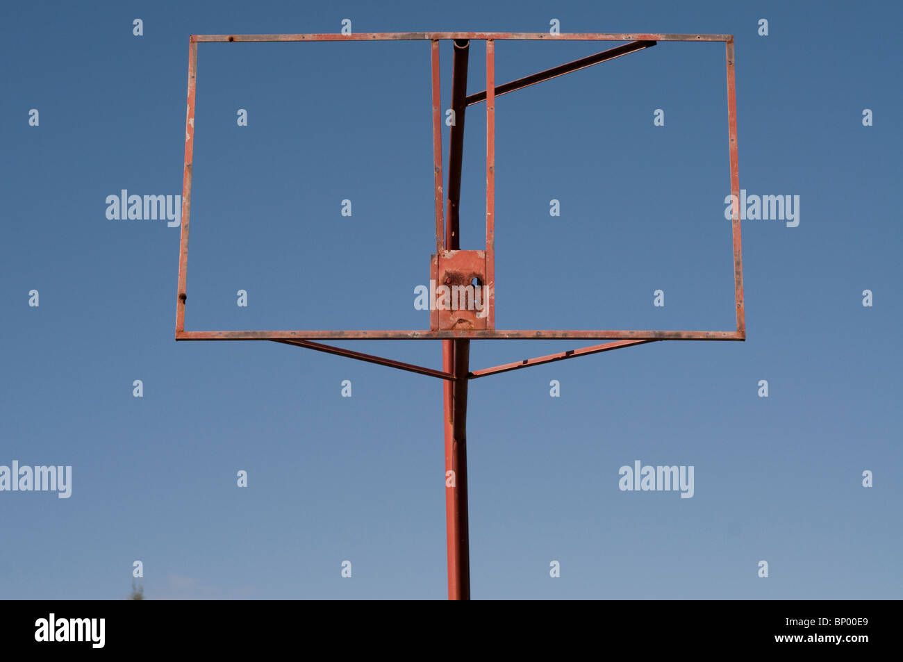 alten rostigen Basketball-Hoffnung Stockfoto