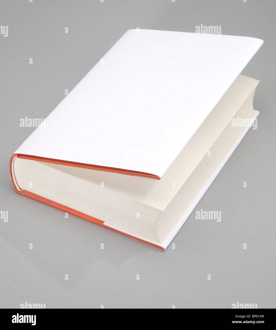 Leeres Buch Cover weiß Stockfoto