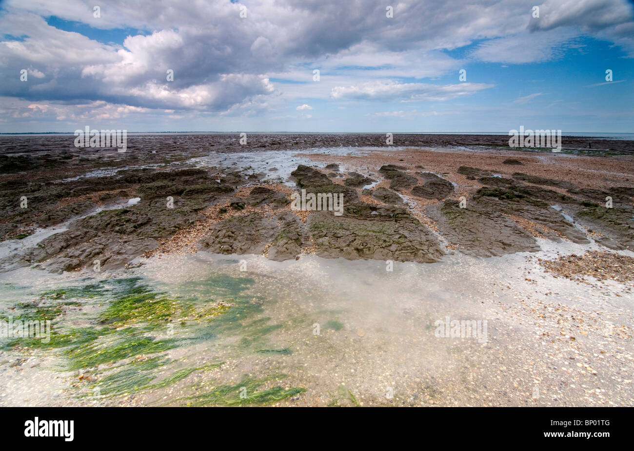 Der Strand von Bradwell-on-Sea, Essex Stockfoto