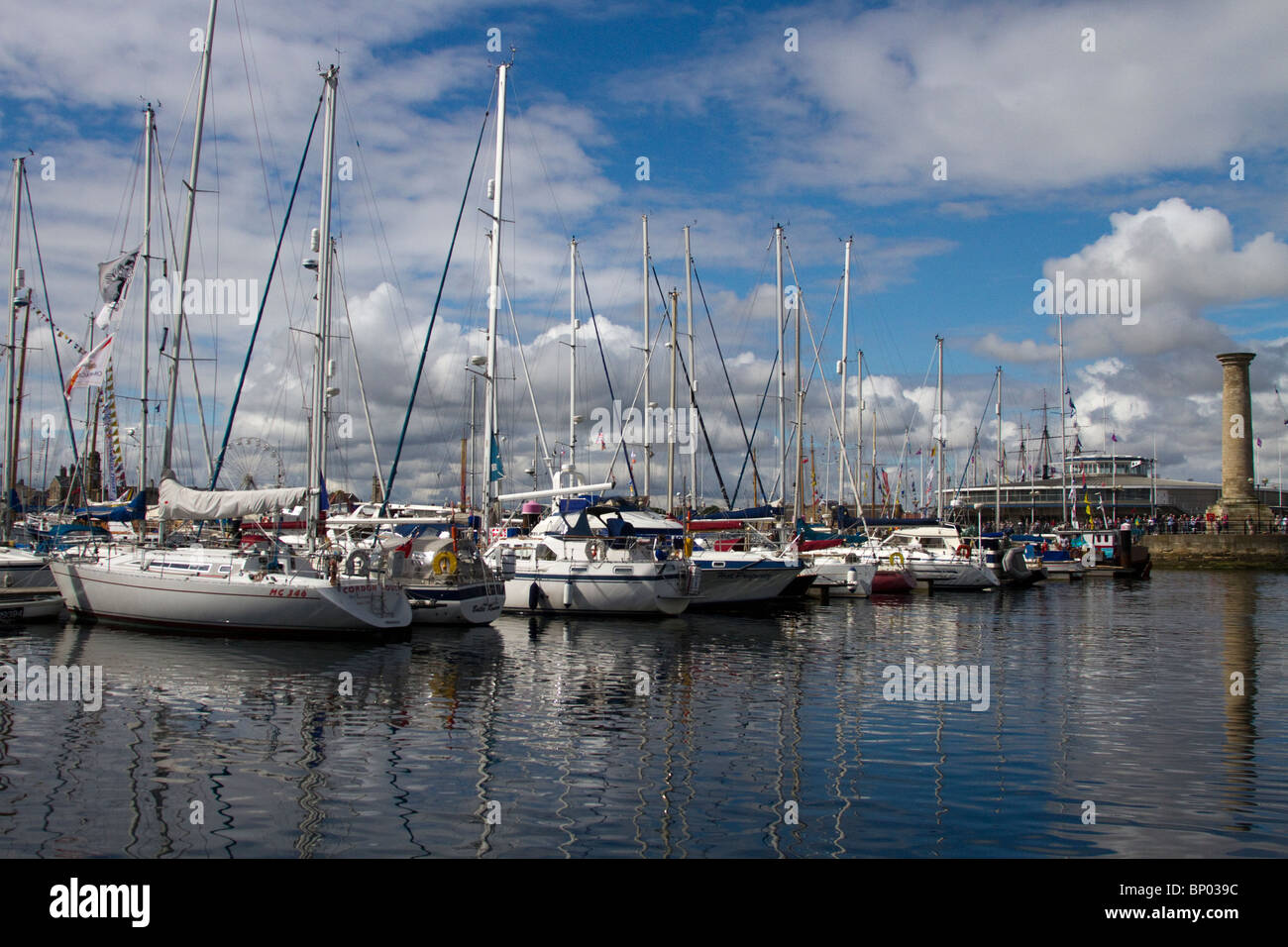 Hartlepool 2010 Tall Ships Race, Dorf und Marina, Teesside, North Yorkshire, Großbritannien Stockfoto