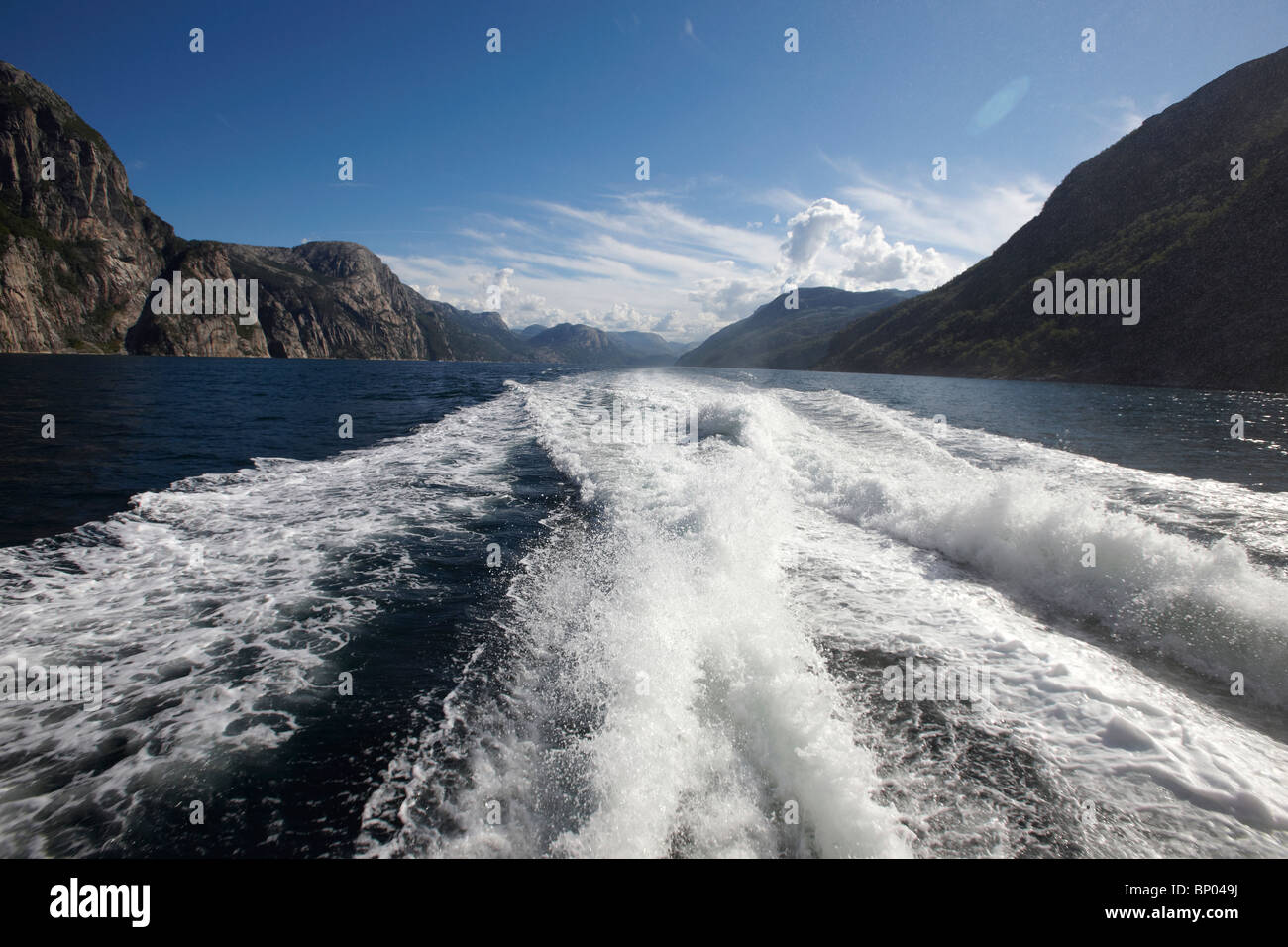 Fjorde, Lysefjord, Norwegen Stockfoto