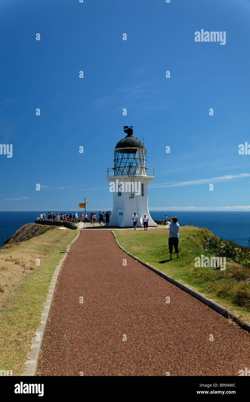 Cape Reinga Leuchtturm an der nördlichsten Spitze der New Neuseelands Nordinsel Stockfoto