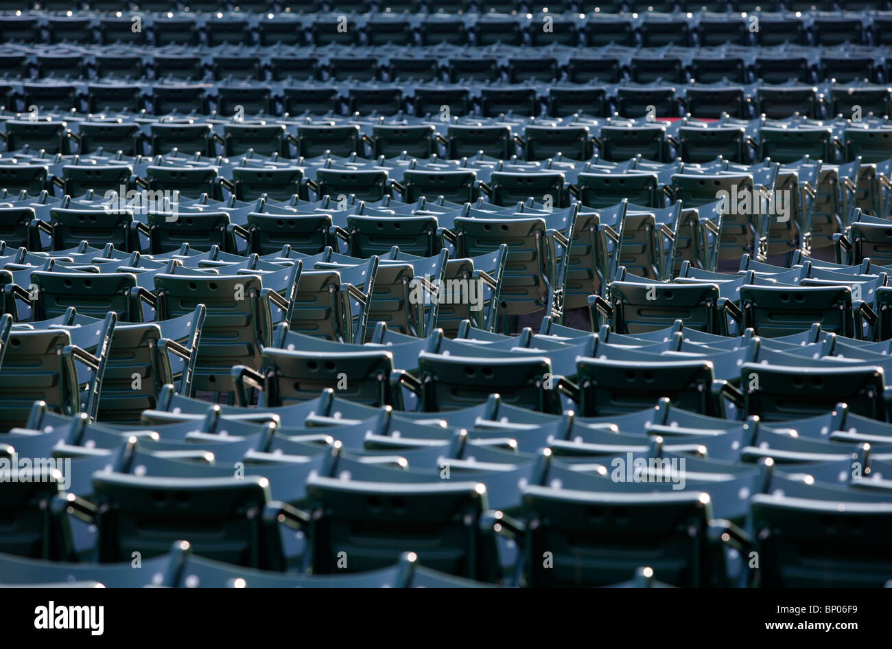 leere Stadionsitze, Fenway Park in Boston, Massachusetts Stockfoto