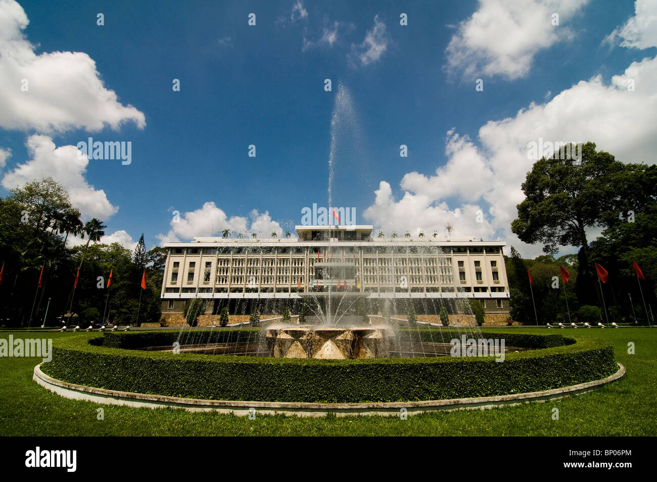 Palast der Wiedervereinigung in Ho-Chi-Minh-Stadt. Stockfoto