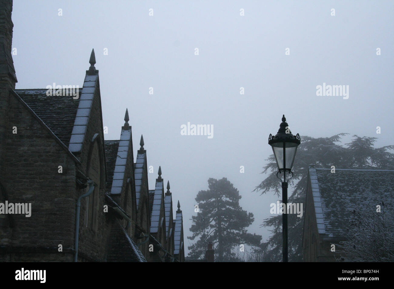 Dächer an frostigen Tag Witney, Oxfordshire, England Stockfoto