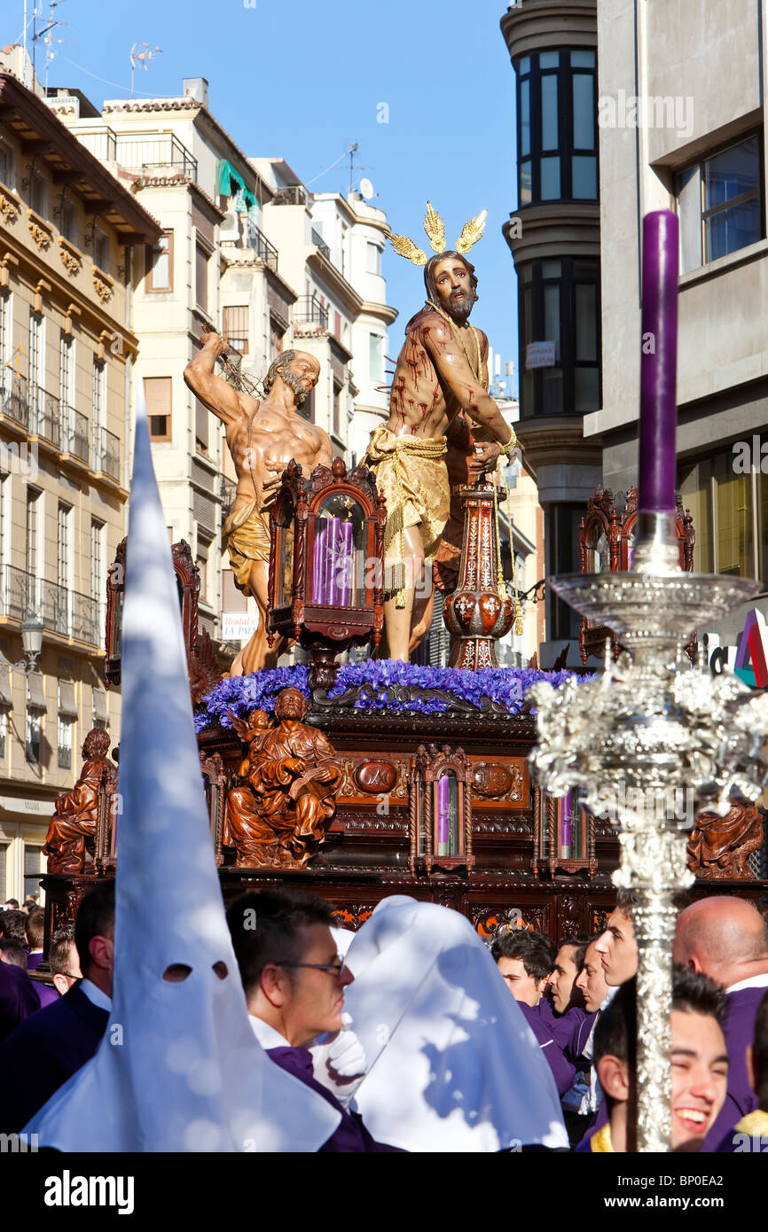 Semana Santa, (Karwoche) feiern, Malaga, Andalusien, Spanien Stockfoto