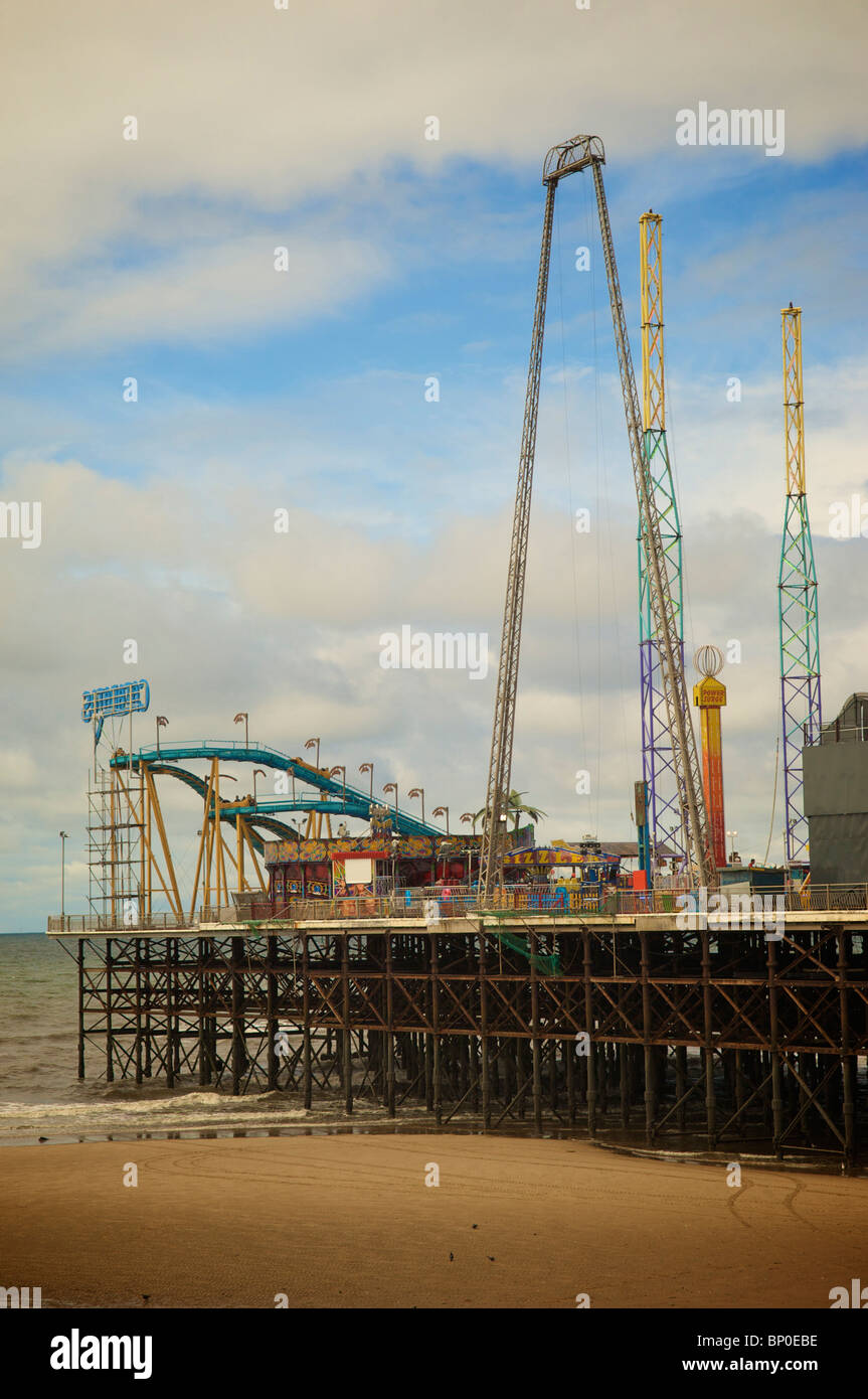 Pier Süd Blackpool, England Stockfoto