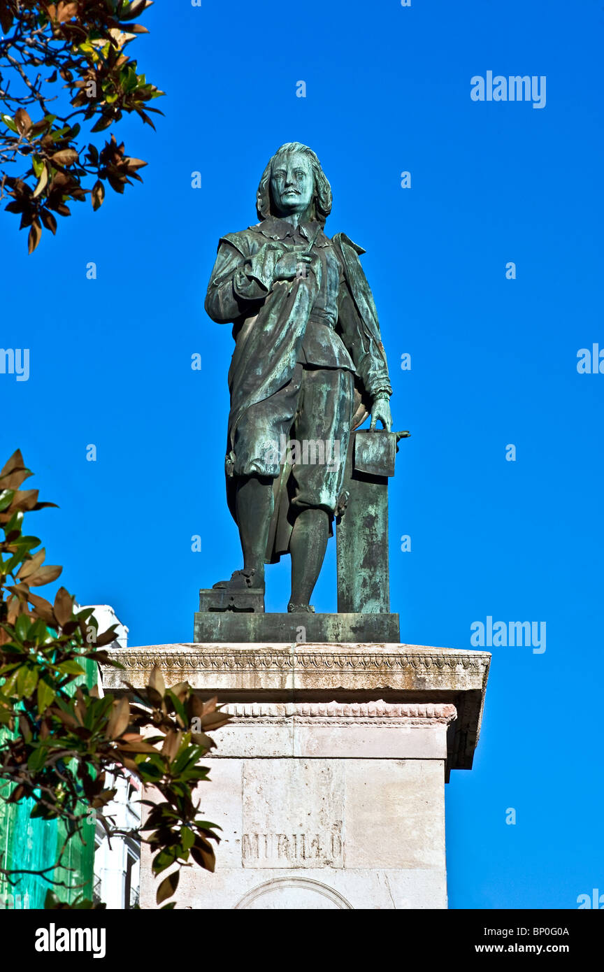 Murillo Denkmal neben dem Prado, Madrid, Spanien Stockfoto