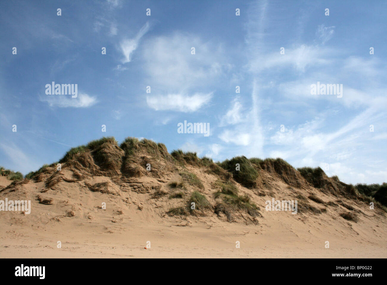 Sanddünen in Formby Punkt, Sefton Küste, Merseyside, Großbritannien Stockfoto