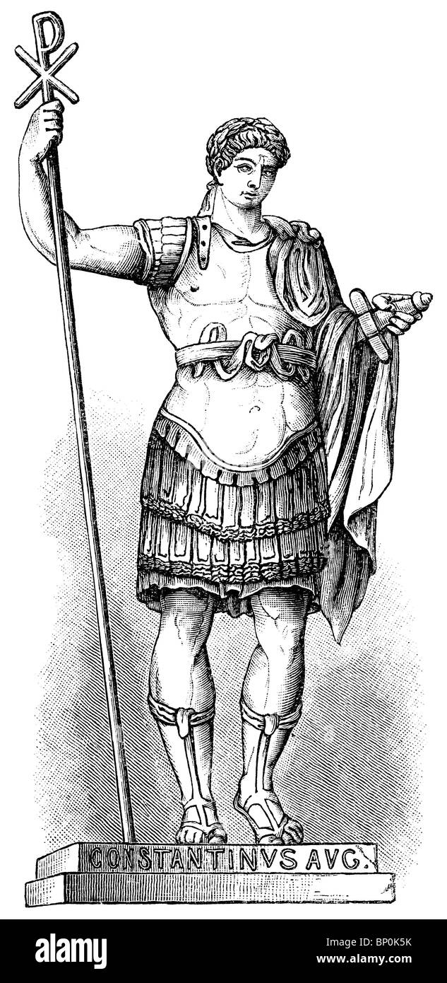 Contantin ich (c. 272-337), Konstantin der große, Saint Constantine, römischer Kaiser Stockfoto