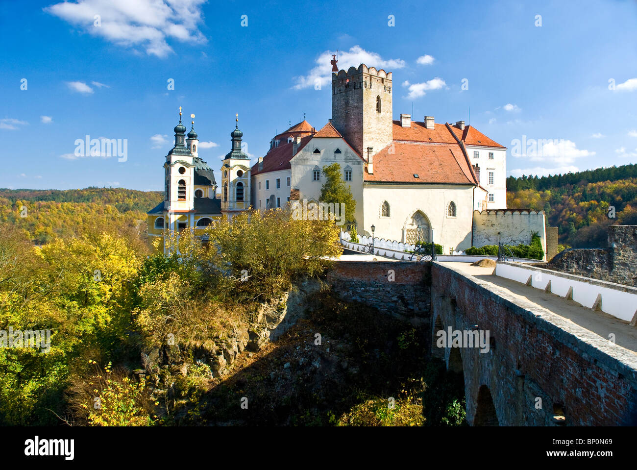 Vranov nad Dyji der alten tschechischen Burg Stockfoto