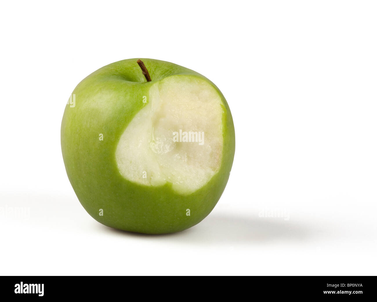 Angebissene Apfel Stockfoto