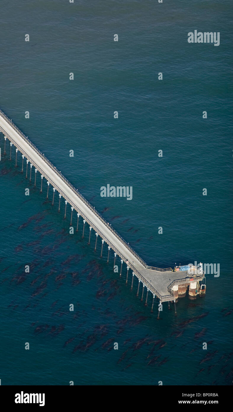 Luftaufnahme über Goleta Pier Santa Barbara Kalifornien Stockfoto