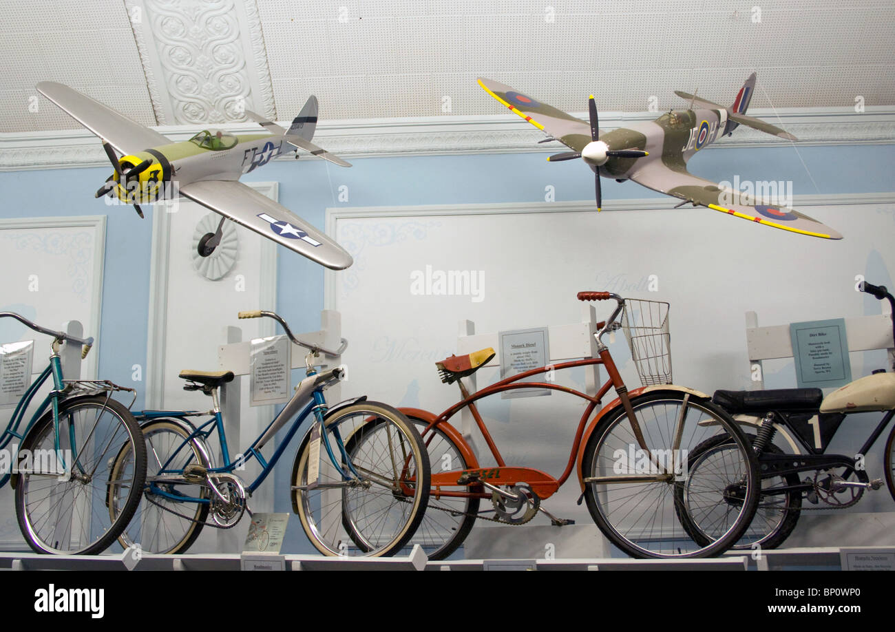 Deke Slayton Memorial Raum und Fahrrad-Museum in Sparta-Wisconsin Stockfoto