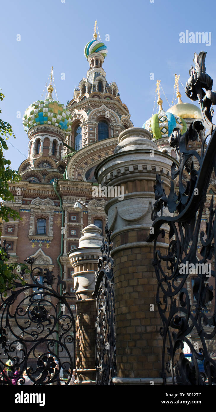 Russisch-orthodoxe Kirche (Kirche der Auferstehung Christi) Erlöser auf dem Blut - in St.Petersburg,Russia. Stockfoto