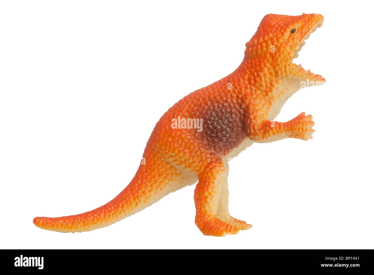 Dinosaurier Spielzeug orange Stockfoto