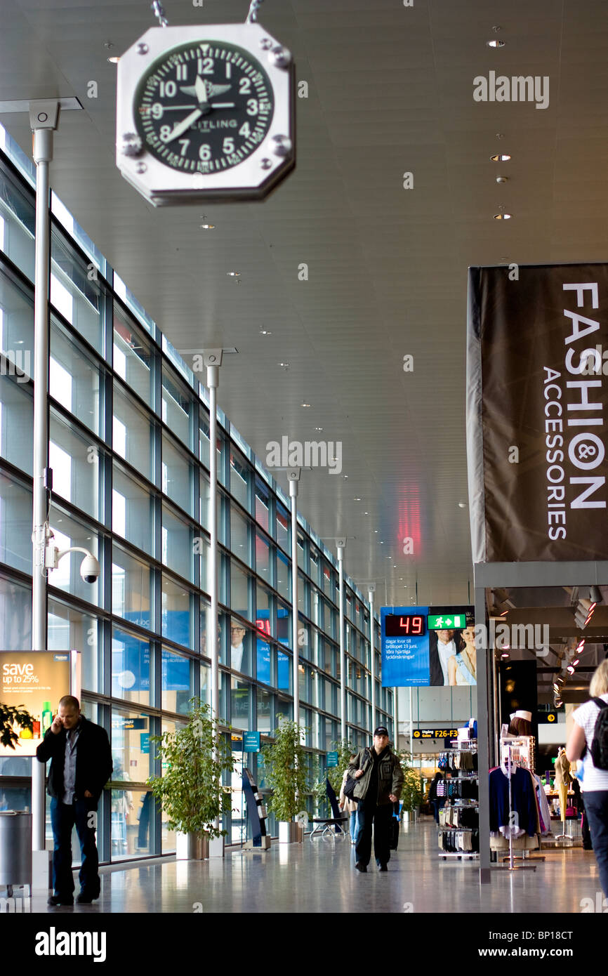 Innenansicht der Flughafen Arlanda, Schweden. Stockfoto
